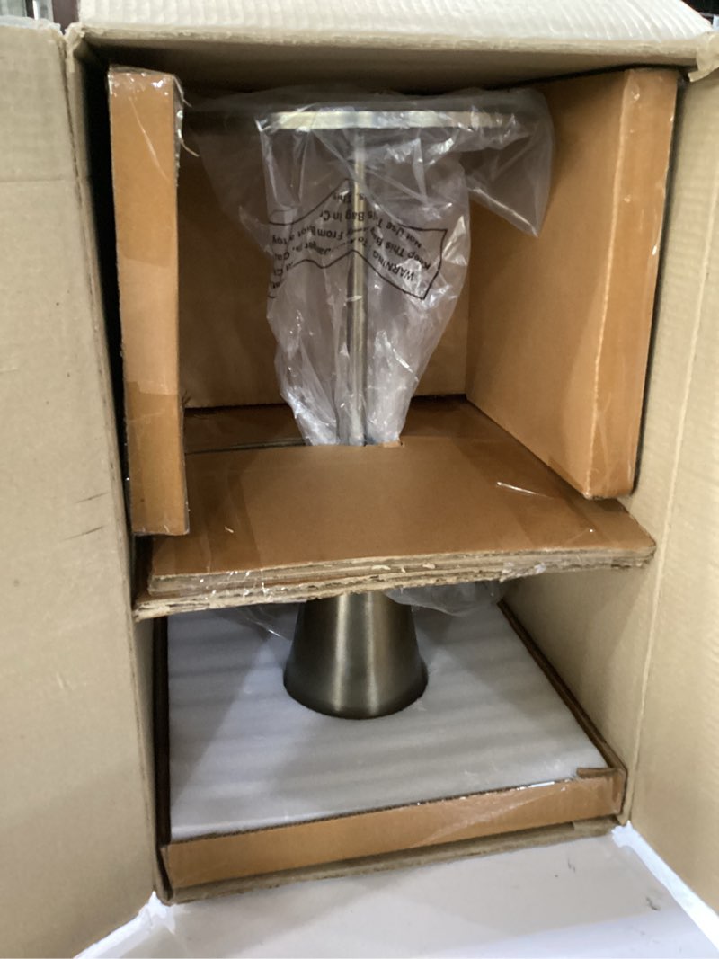 Condition photo showing New/Like New for round accent side table glass/brass - hearth & hand™ with magnolia