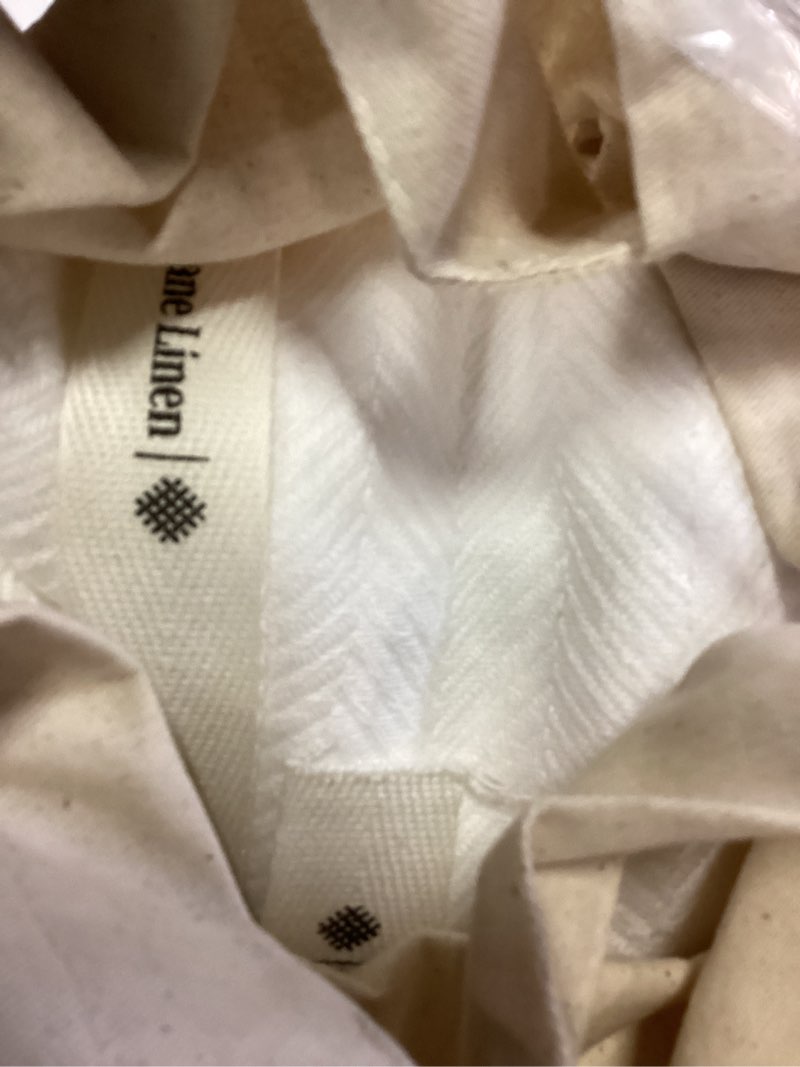 Condition photo showing Good Condition for lane linen twin size blanket for bed 100% cotton bed blankets 350 gsm - all season essential, soft & cozy, herringbone weave breathable for spring & summer - perfect for travelling & camping - white twin/twin xl 02: white