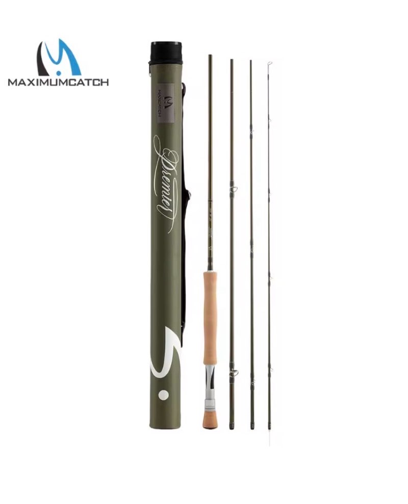  Maximumcatch Premier X Fly Rod 3-12WT IM8 30T Carbon 5-Layer Blank Mod-Fast Action with Ceramic Guides & Cork Handle + Tube