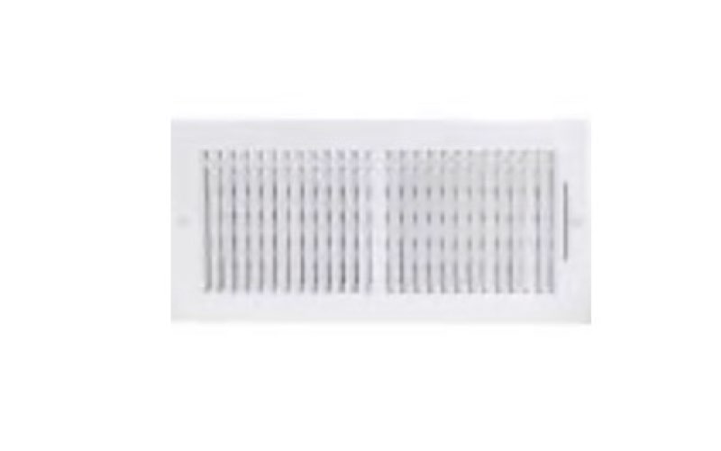 20" x 6" 2-way-vertical air supply grille - vent cover & diffuser - flat stamped face - white [outer