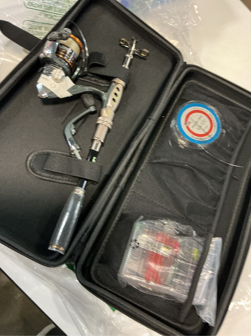 Condition photo showing Good Condition for plusinno fishing rod and reel combos carbon fiber telescopic fishing pole with reel combo sea saltwater freshwater kit fishing rod kit full kit with carrier case 5.91 ft ambidextrous