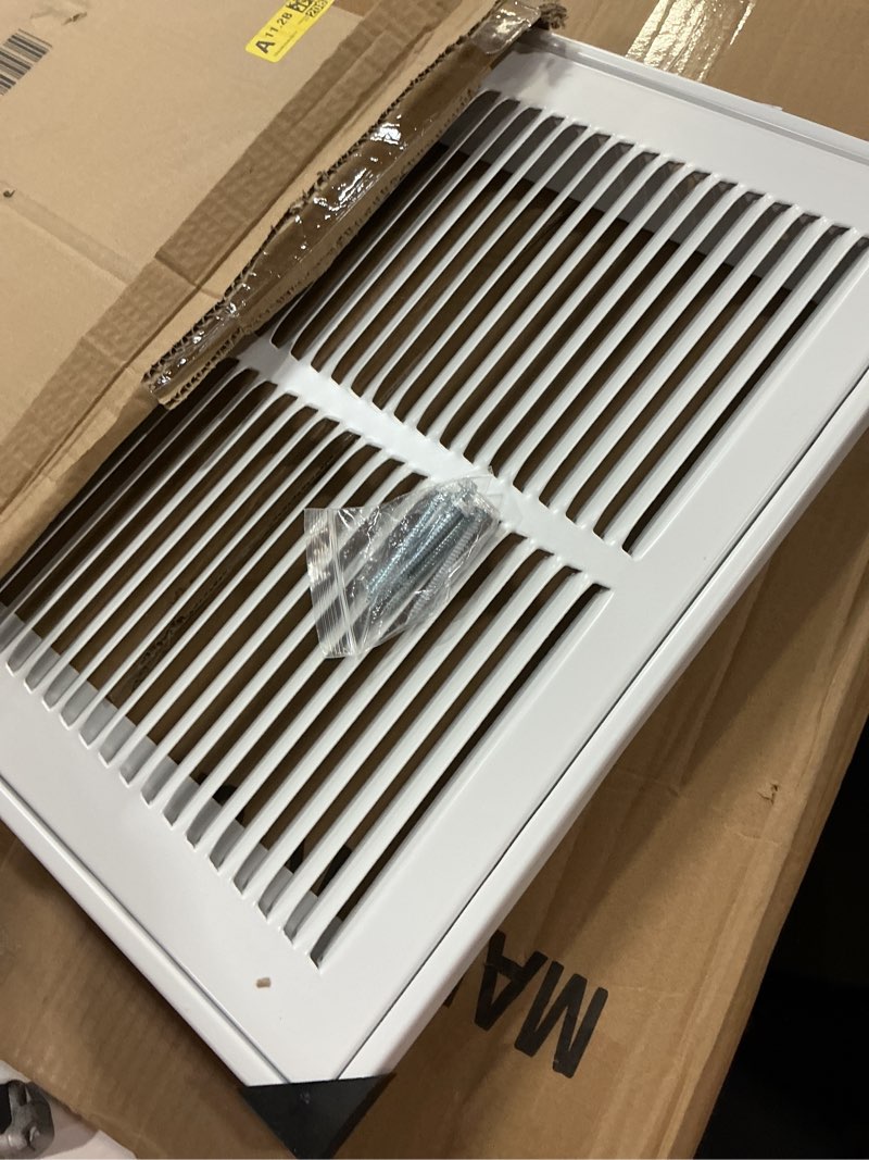 Condition photo showing New/Like New for return air filter grille fit 14x20 duct opening,steel air return vent cover grill,hvac vent covers for wall and ceiling,holds 1" thick ac filter for 14"wx20"h-duct opening