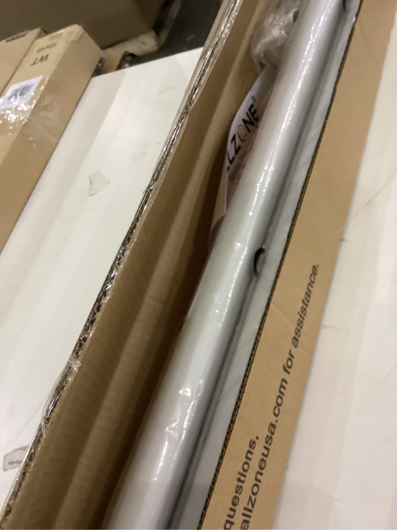 Condition photo showing Good Condition for ALLZONE Tension Curtain Rods for Windows 66 to 120 Inch, White Curtain Rods No Drilling, Heavy Duty Extra Long Tension Rod for curtains, Outdoor Curtains Rod for Patio, Bedroom White 66-120 Inches