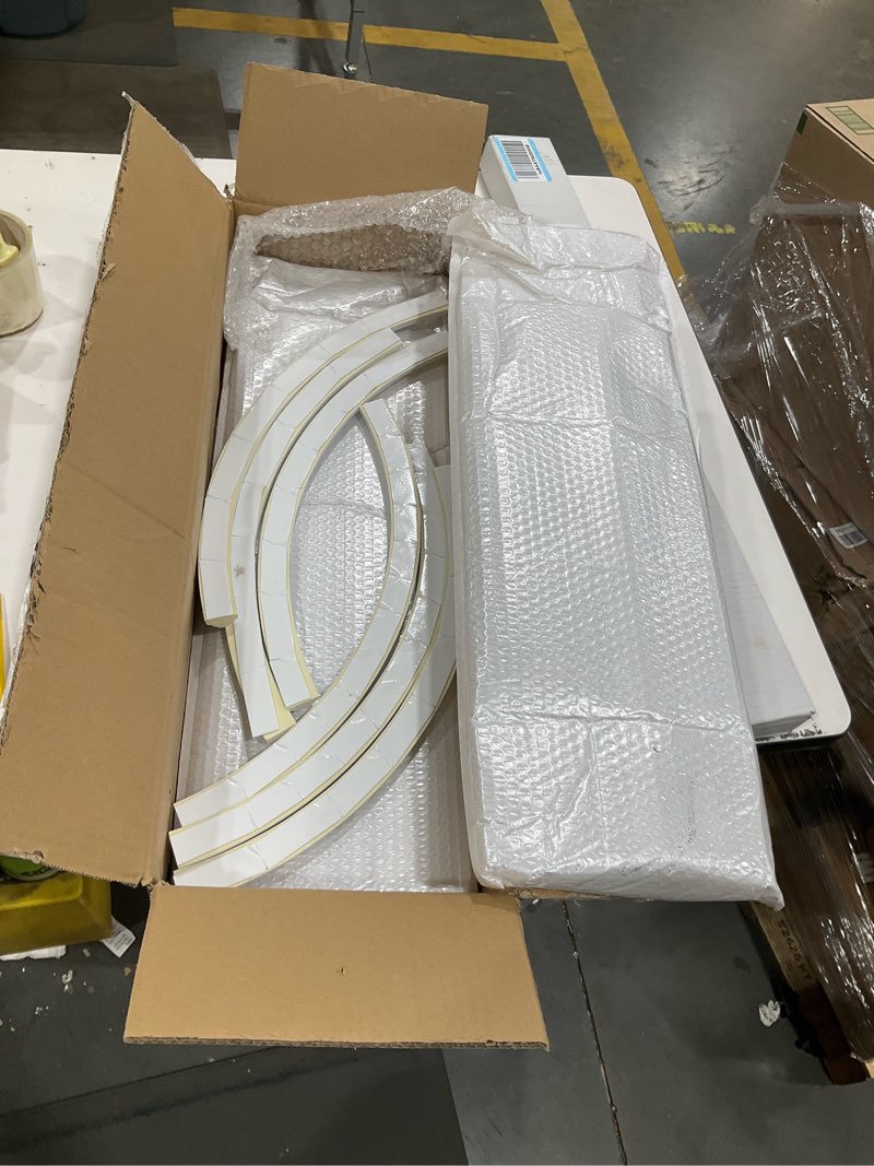 Condition photo showing Good Condition for 3 set 24 x 64 inch arch wall molding kit peel stick arch premade accent wainscoting panel wall panel decor pre cut trim kit for home walls molding diy living room decor(classic style) classic style 24 x 64 inch