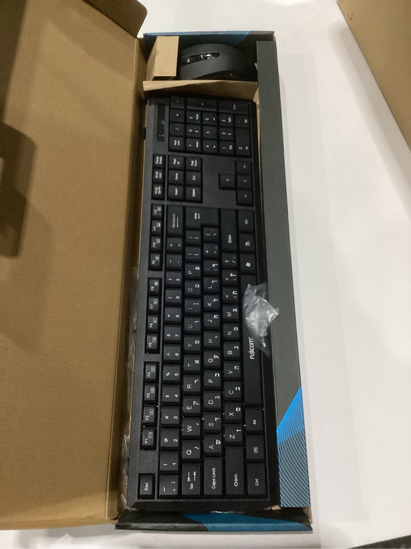 Hebrew Keyboard Wireless Mouse Combo Hebrew/English Alphabet Built-in LCD Status Dashboard Sleek Design Seamless Typing