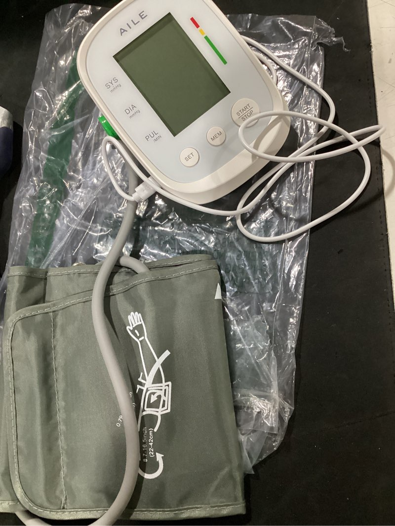 Condition photo showing Good Condition for blood pressure monitor, aile blood pressure machine upper arm large cuff(8.7"-16.5"), high automatic blood pressure monitors cuff for home use, (bp) manual arm blood pressure monitors, 2 * 99 memory white
