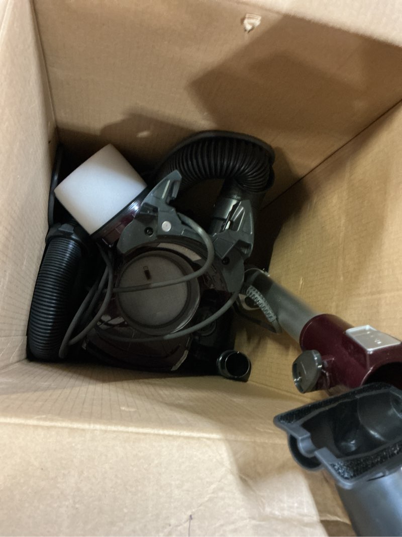 Condition photo showing As Is for shark nv752 rotator powered lift-away truepet upright vacuum with hepa filter, large dust cup capacity, led headlights, upholstery tool, perfect pet power brush & crevice tool, bordeaux