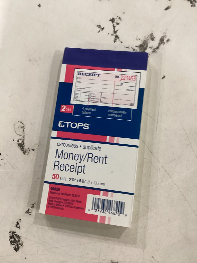 Condition photo showing Good Condition for tops® money and rent receipt book