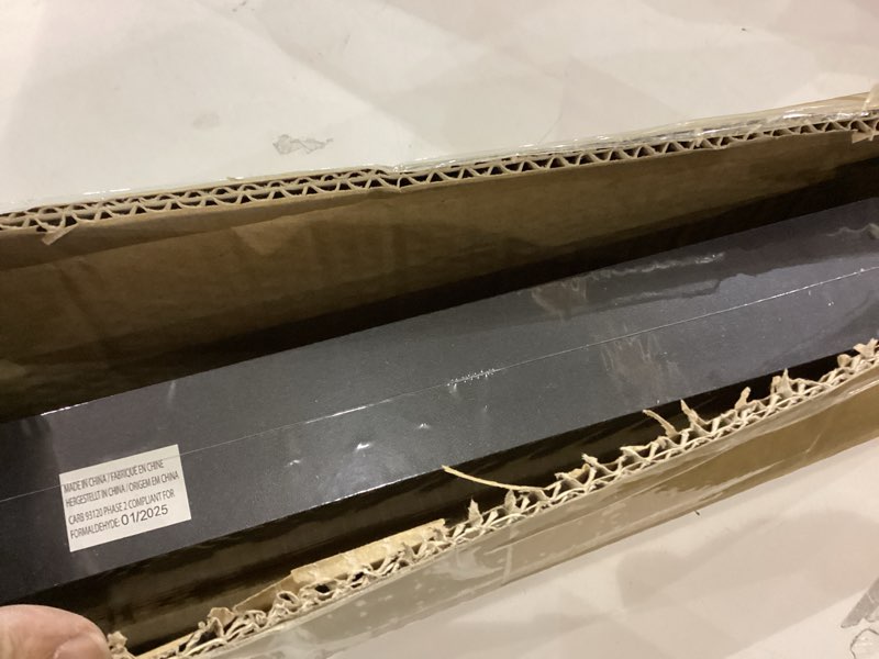 Condition photo showing New/Like New for Fun Memories Deep Floating Shelves, 16" W x 8" D Floating Shelf Set of 2, Black Wall Mounted Shelves with Metal Brackets, Rustic Wood Wall Shelves for Living Room, Bathroom, Bedroom and Kitchen Black 16"Wx8"D