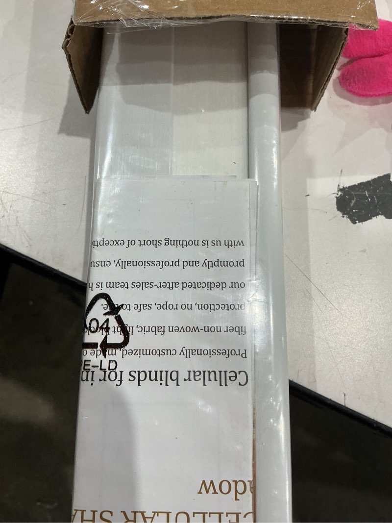 Condition photo showing Good Condition for serlmwnt no drill cordless cellular shades, light filtering honeycomb blinds, thermal insulated & noise reducing window coverings for bedroom, kitchen, living room,white,35" w×48" h