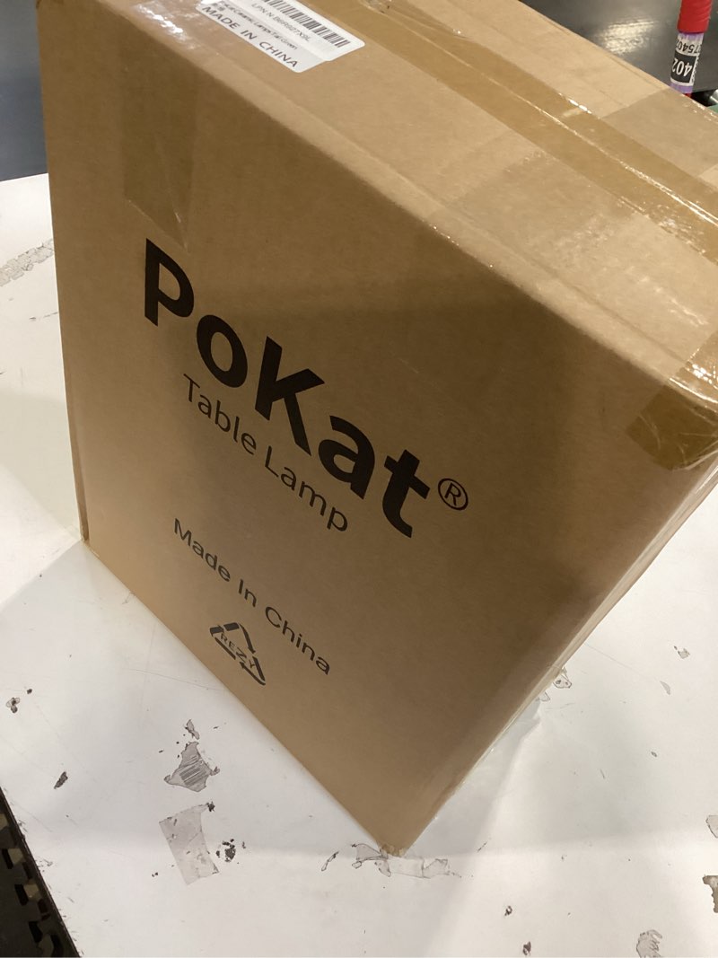 Condition photo showing New/Like New for pokat 27.5" dark green ceramic table lamps for living room, farmhouse table lamps set of 2 for bedroom night stands, modern bedside lamps for end side table, vintage nightstand decor lamps home office dark green - 27.5'' ceramic lamps