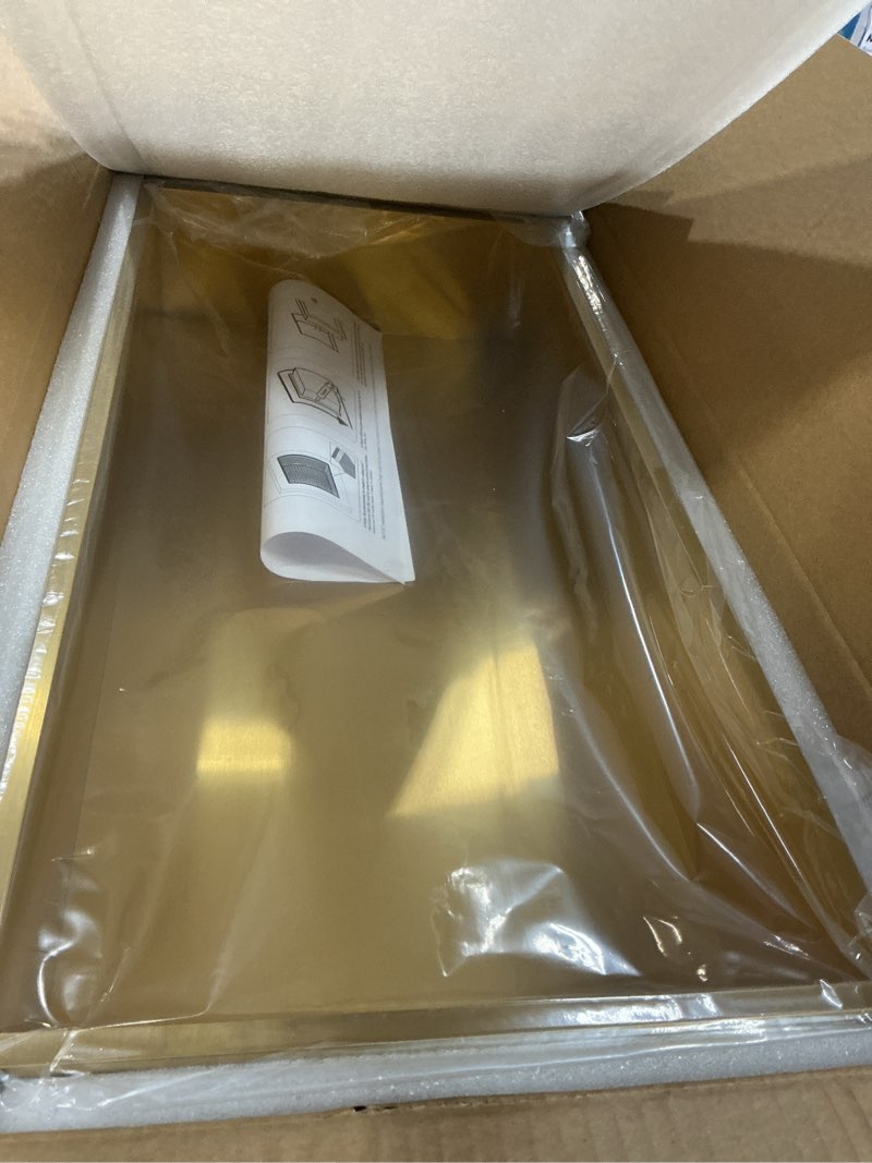 Condition photo showing New/Like New for sanitemodar shower niche, stainless steel shower niche 12" x 24" no tile needed, recessed for bathroom storage, brushed gold (brushed gold, 12x24) brushed gold 12" x 24", single