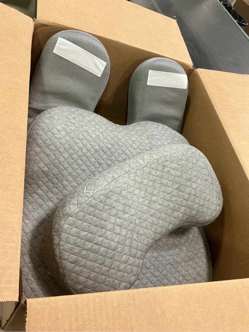Condition photo showing Good Condition for face down pillow,face down pillow after eye surgery,bbl pillow for sleeping,headrest position is fully adjustable,3 layers of sponge splicing,pillowcase is removable and washable gray