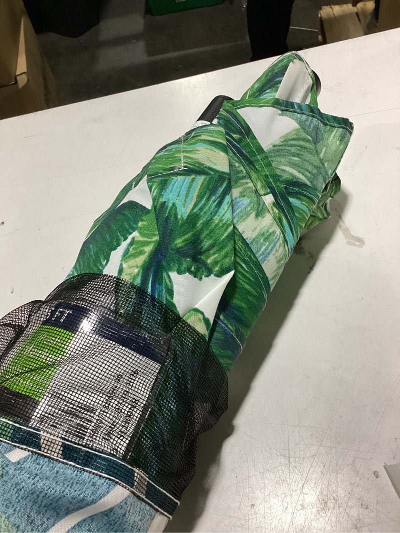 Condition photo showing Good Condition for mainstays outdoor 7.5' aqua round market patio umbrella, push-up, 3-angle tilt