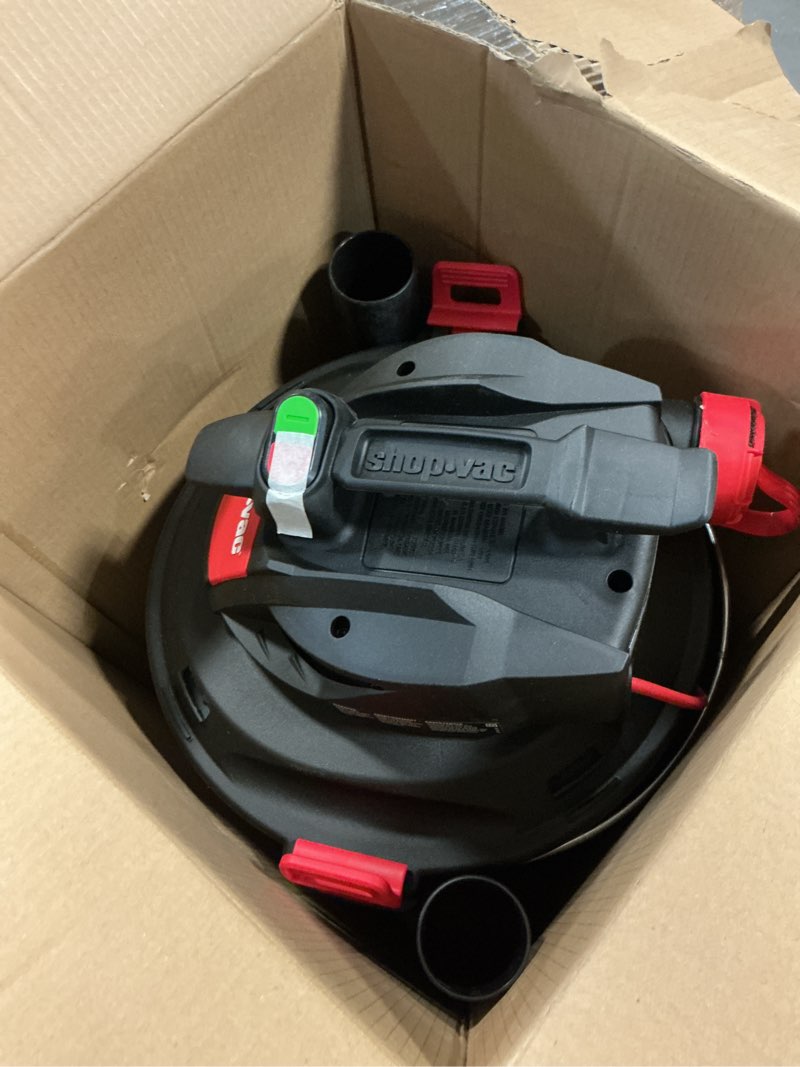 Condition photo showing Good Condition for shop-vac 12-gallon 6 hp corded wet/dry shop vacuum with accessories included