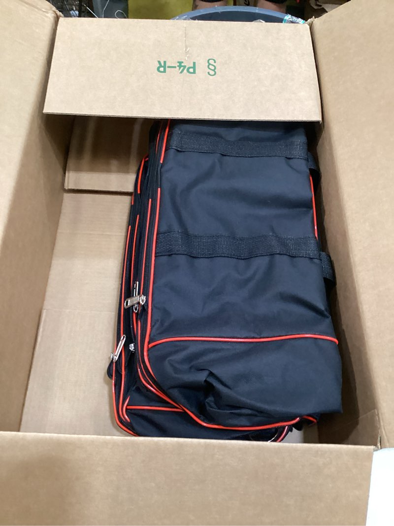 Condition photo showing Good Condition for travel bag with wheels, expandable, foldable, luggage bag, large capacity foldable rolling travel bag, suitable for men and women for moving house, studying abroad and traveling black