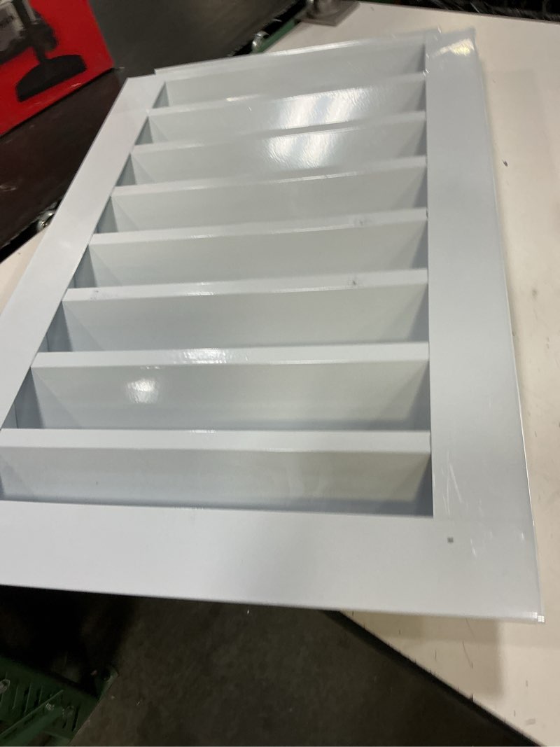 Condition photo showing Good Condition for gibraltar building products 14.25-in x 24.25-in white rectangle steel gable louver vent