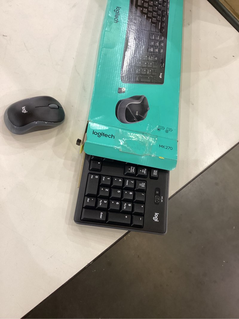 Condition photo showing Good Condition for Logitech MK270 Wireless Keyboard and Mouse Combo for Windows, 2.4 GHz, 8 Multimedia Keys, PC, Laptop, Wireless Keyboard Compact Mouse Combo - Black Black 1 Pack Combo