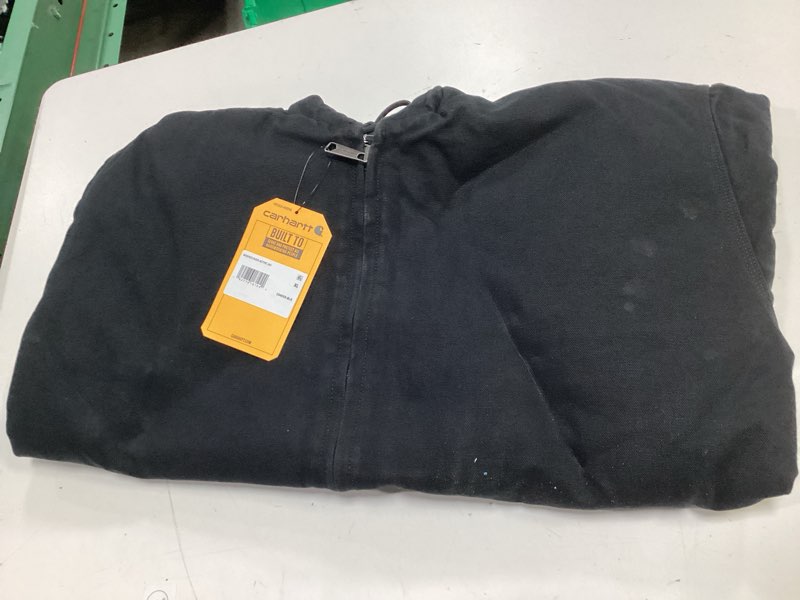 Condition photo showing Good Condition for carhartt men's black medium weight woven hooded insulated work jacket (x-large)