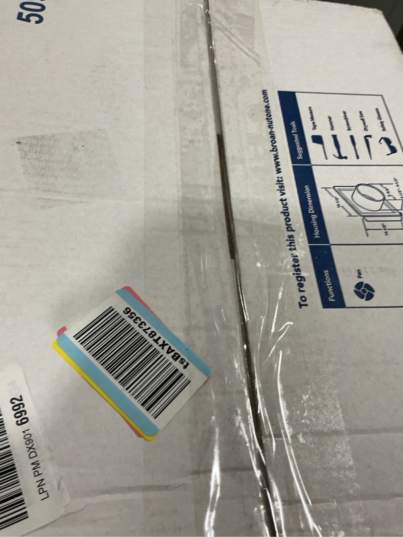 Condition photo showing Good Condition for Broan-NuTone 509S Through-the-Wall Ventilation Fan, White Cover, On/Off Switch, 200 CFM, 8.5 Sones, 8" Fan, 200 CFM With Switch Dial