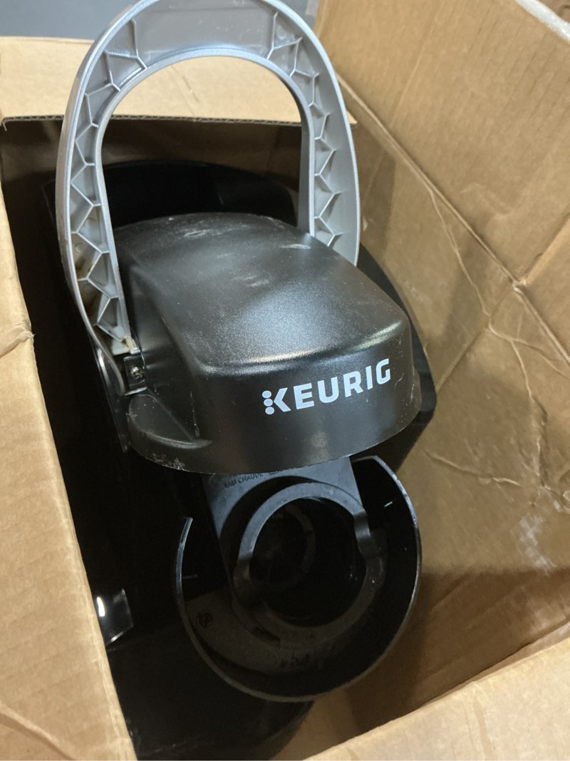 Condition photo showing As Is for Product incomplete, Keurig K-Express Single Serve K-Cup Pod Coffee Maker, 3 Brew Sizes, Strong Button Feature, 42oz Removable Reservoir, Black