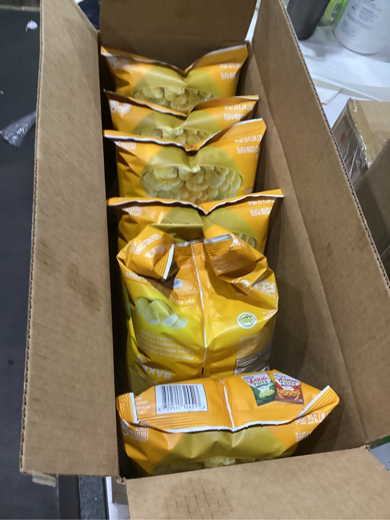 Condition photo showing As Is for 5/11/26 p veg puff wht cheddar ( 6 x 3 oz )