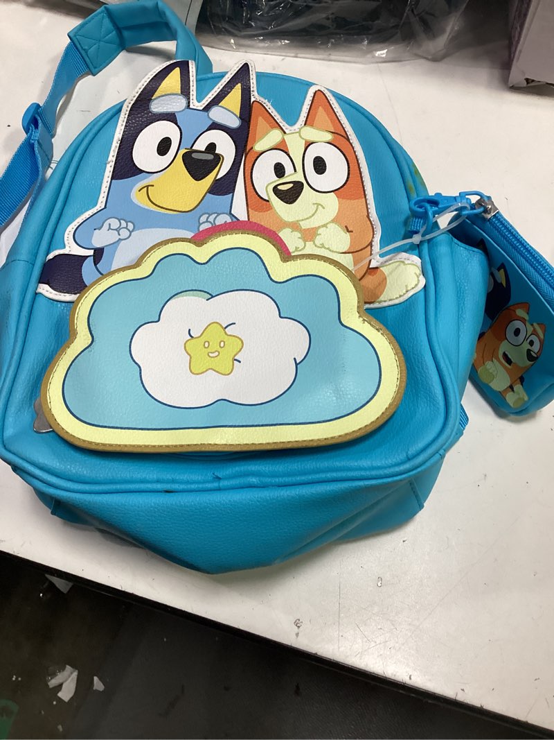Condition photo showing Good Condition for licensed kids 10.5" mini backpack with coin purse, bluey - 8.5" w x 10.5"h x