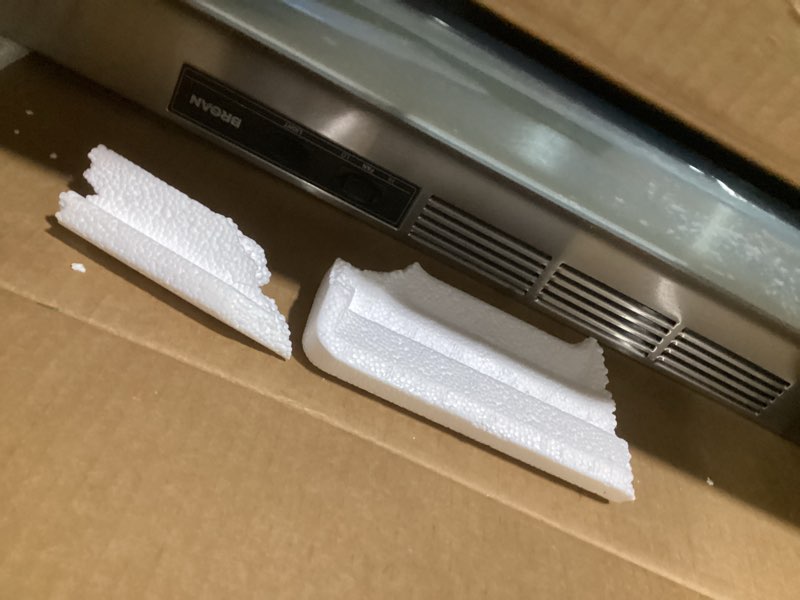 Condition photo showing Good Condition for Broan-NuTone 413004 Non-Ducted Ductless Range Hood with Lights Exhaust Fan for Under Cabinet, 30-Inch, Stainless Steel Stainless Steel 30-Inch