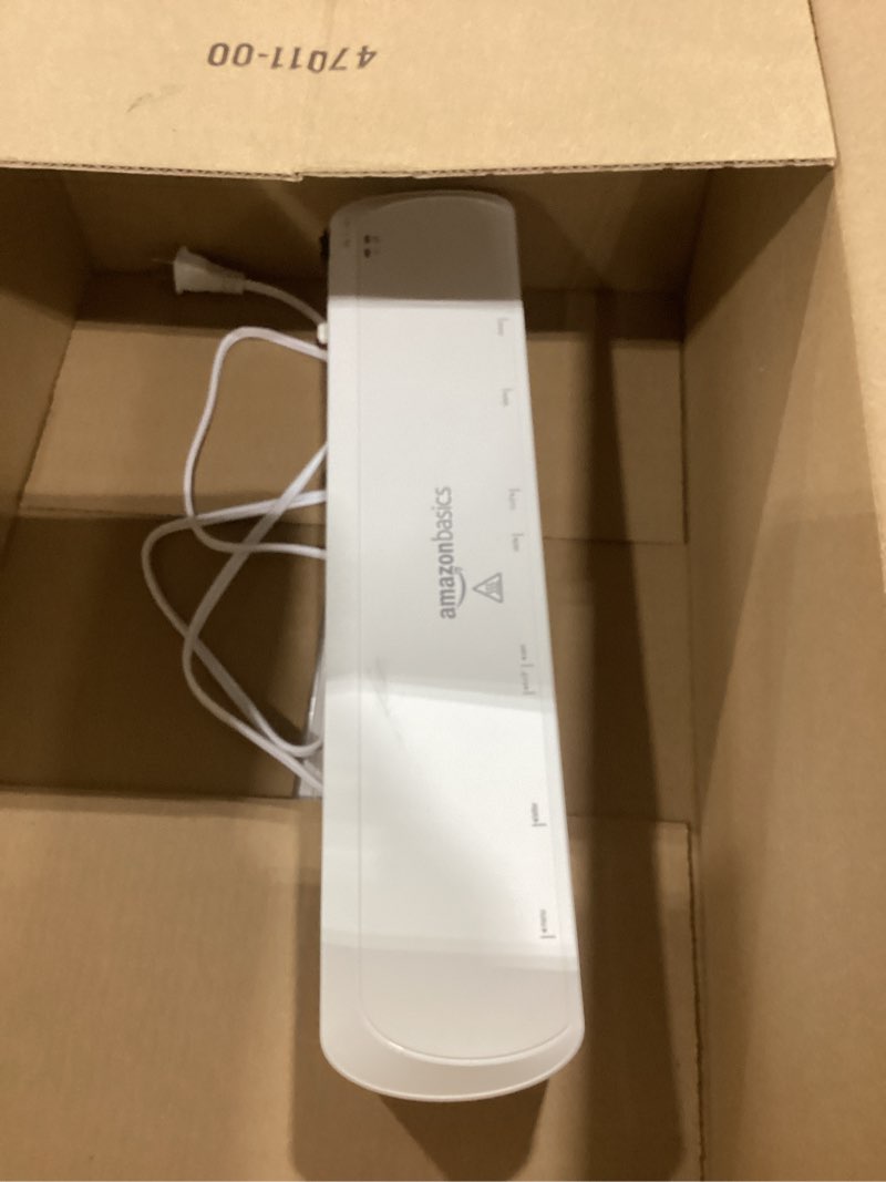 Condition photo showing Good Condition for Amazon Basics 12-Inch Thermal Laminator Machine, Easy to Use for Home Office or School,White