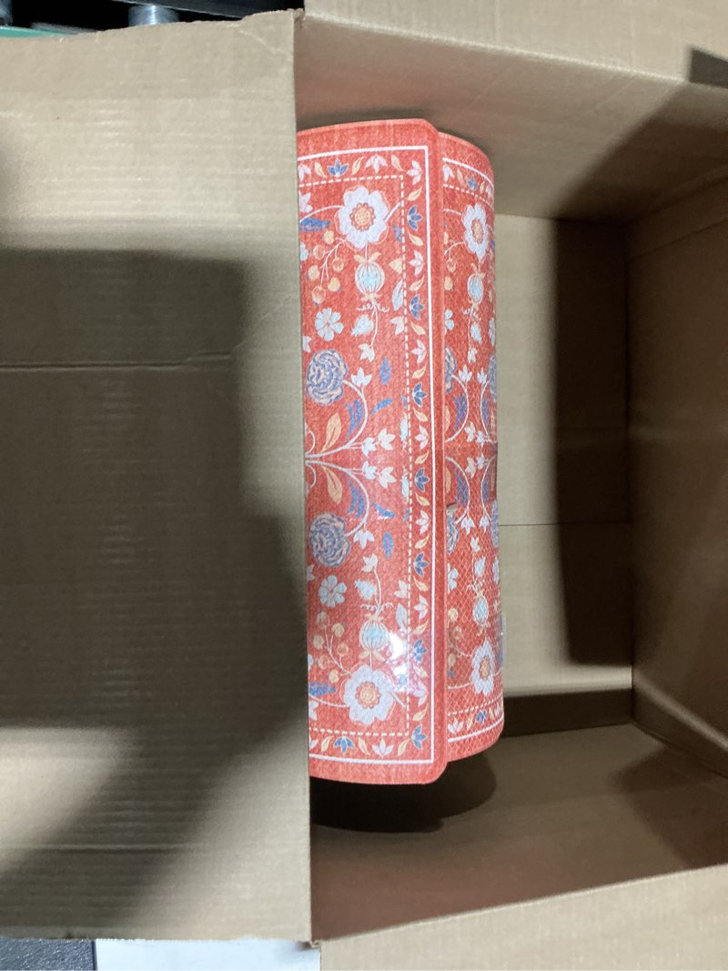 Condition photo showing Good Condition for kimode anti fatigue kitchen mats for floor cushioned,boho floral kitchen rugs sets of 2 non slip,wide memory foam kitchen floor mat for laundry sink bathroom office,blue 20" x 47"+20" x 32" 20" x 47"+20" x 32"--0.47 inches blue