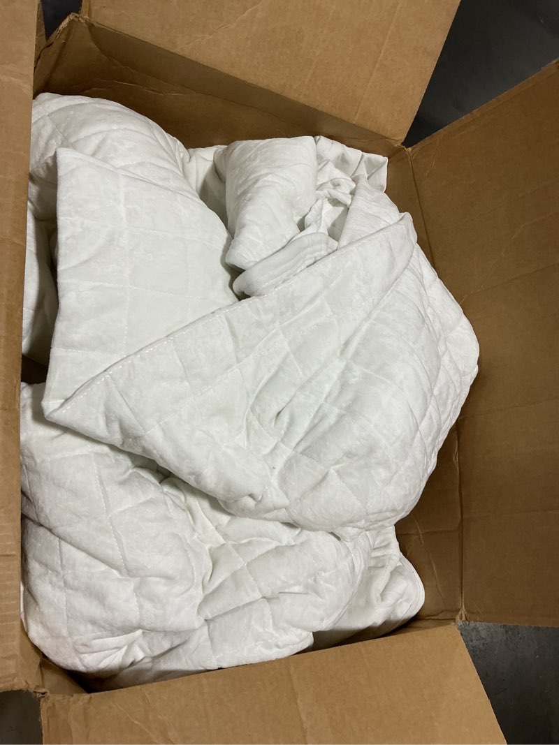 Condition photo showing As Is for easeland full size mattress pad pillow top mattress cover quilted fitted mattress protector cotton 8-21" deep pocket cooling topper (54x75 inches, white) white full