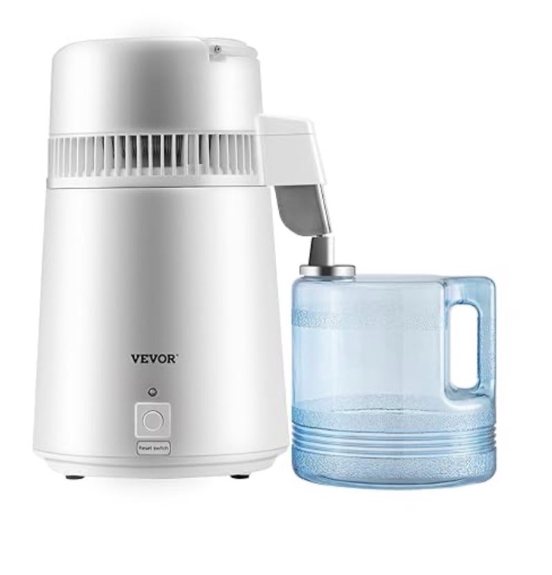 VEVOR Water Distiller, 1.1 Gal Distilled Water Machine, 750W Pure Water Distilling w/BPA Free Plasti
