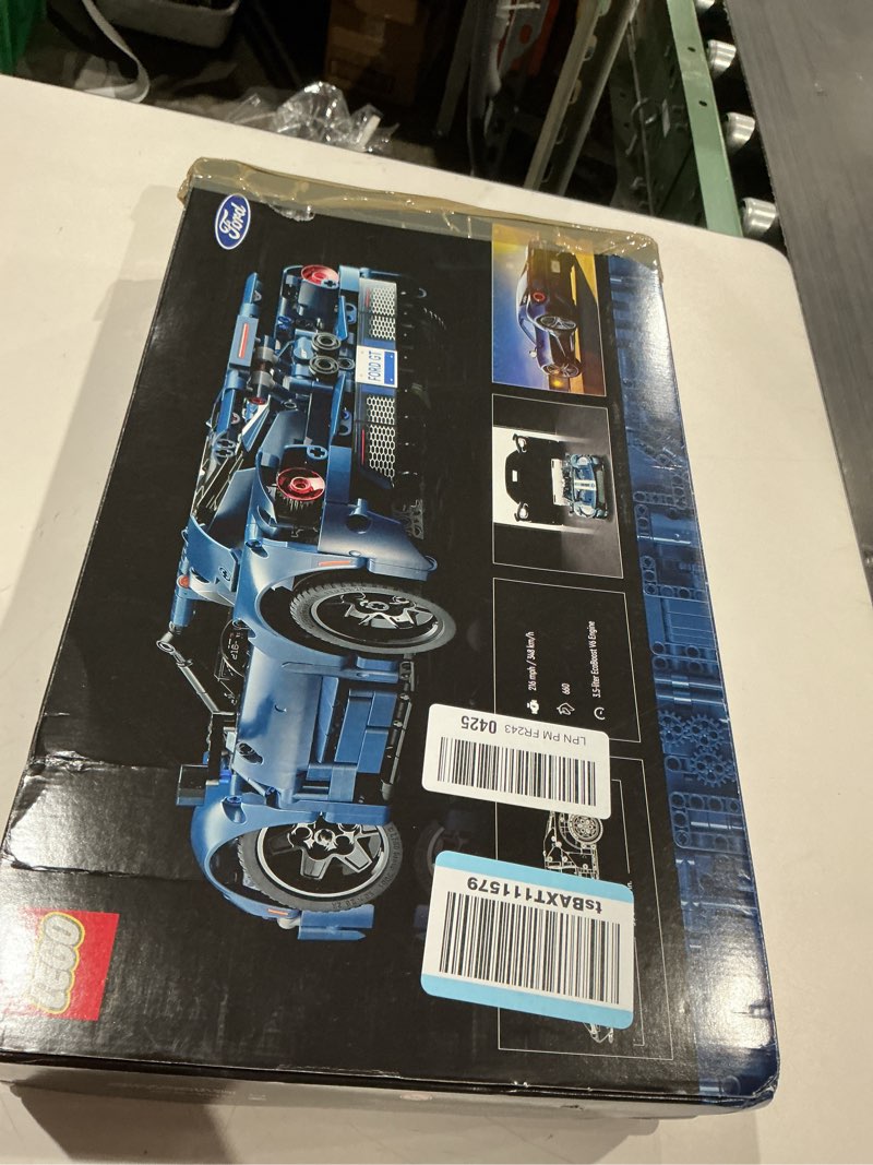 Condition photo showing As Is for open and used, possible missing parts as is!!!!          lego technic 2022 ford gt building set for adults - collectible kit w/authentic features, ages 18+ - 1:12 scale - gifts for men & women - display as bedroom or home decor - 42154 standard packaging