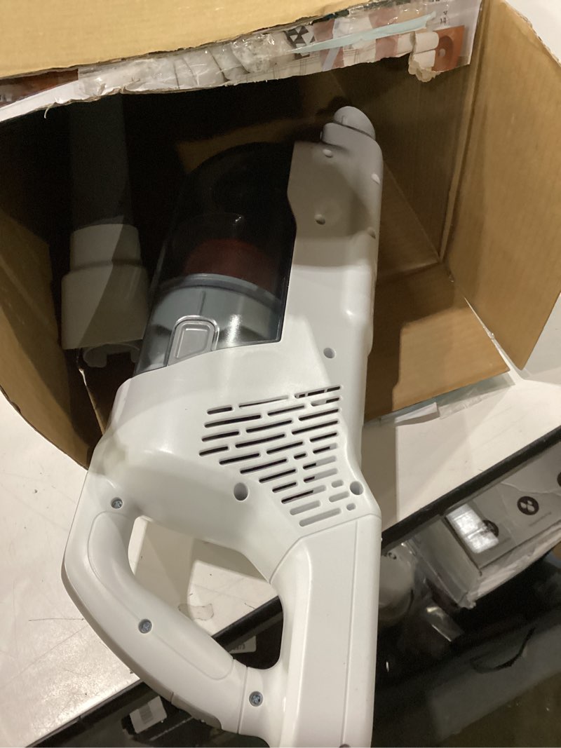 Condition photo showing As Is for Not Tested ***BLACK+DECKER POWERSERIES+ 20V MAX Cordless Stick Vacuum Cleaner with LED Floor Lights, Bagless, Lightweight, Cordless Vacuum Cleaners for Home, Up to 44 Minutes, Powerful Suction, Gray (BHFEA520J) 20V Vacuum