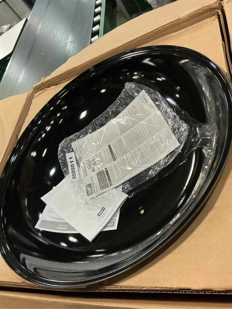 Condition photo showing Good Condition for weber master-touch charcoal grill, 22-inch, smoke – premium outdoor bbq grill with tuck-away lid holder & one?touch™ cleaning system, porcelain?enameled kettle smoke grill only