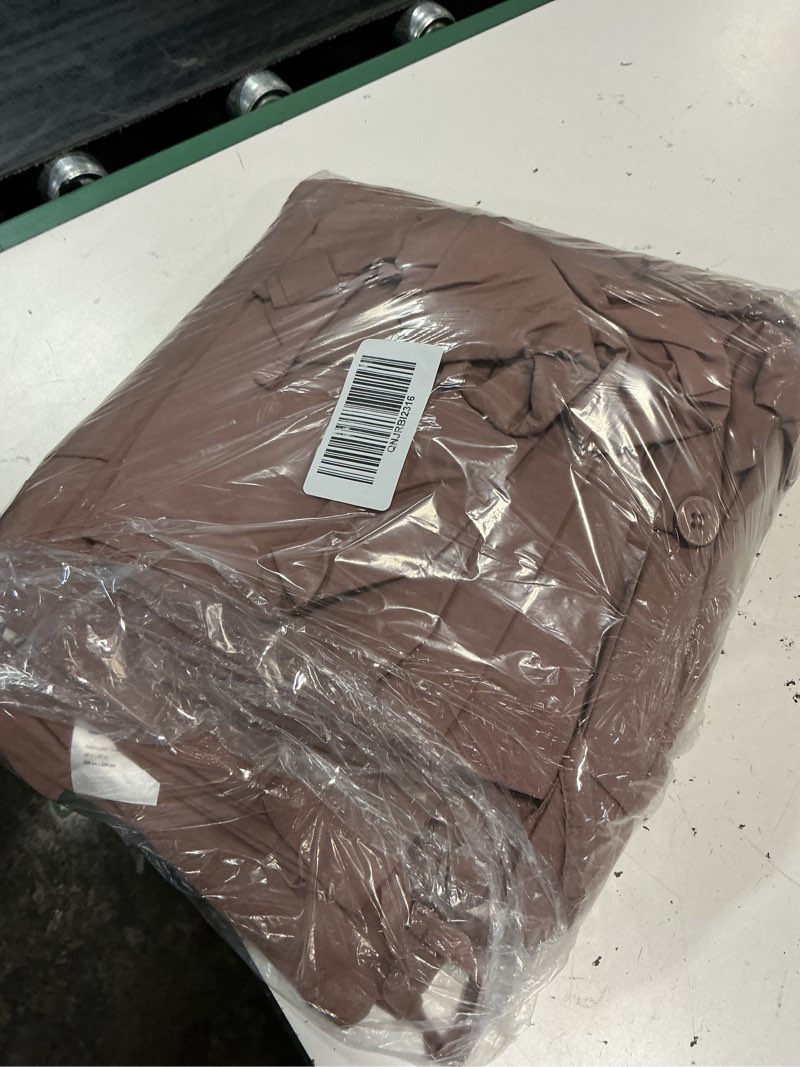Condition photo showing Good Condition for classic organic percale duvet cover set, full/queen, fig