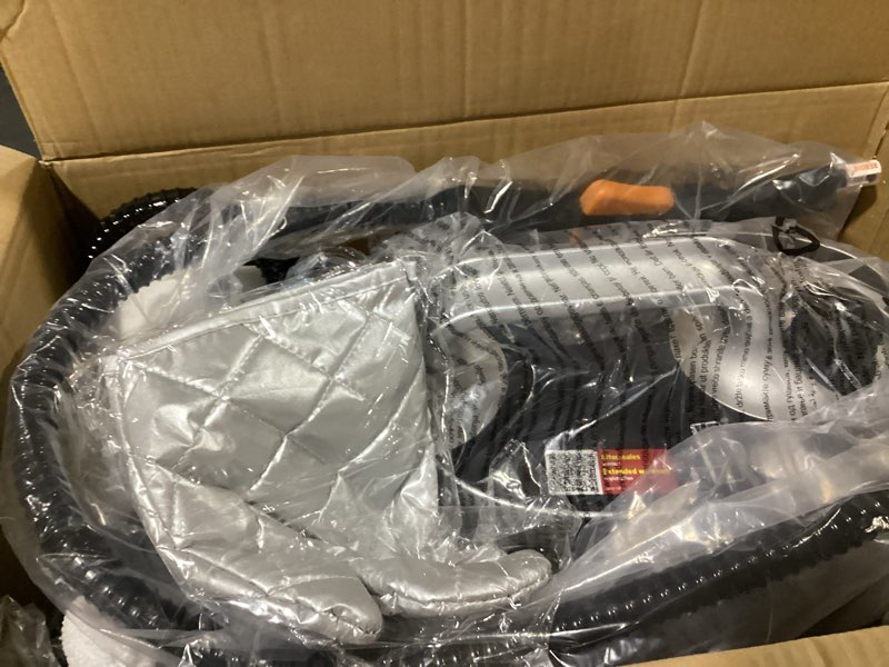 Condition photo showing As Is for Steam Cleaner, 293°F 58 PSI Powerful Multipurpose Handheld Steam Mop for Home Use, 21 Attachments, 50Oz Capacity, Heavy Duty Steamer for Carpets, Floors, Cars, Tiles, Crack Cleaning, White