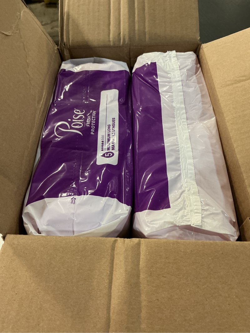 Condition photo showing Good Condition for Poise Incontinence & Postpartum Pads for Bladder Leaks, 5 Drop Maximum Absorbency, Long Length, 84 Count, Packaging May Vary Long 84
