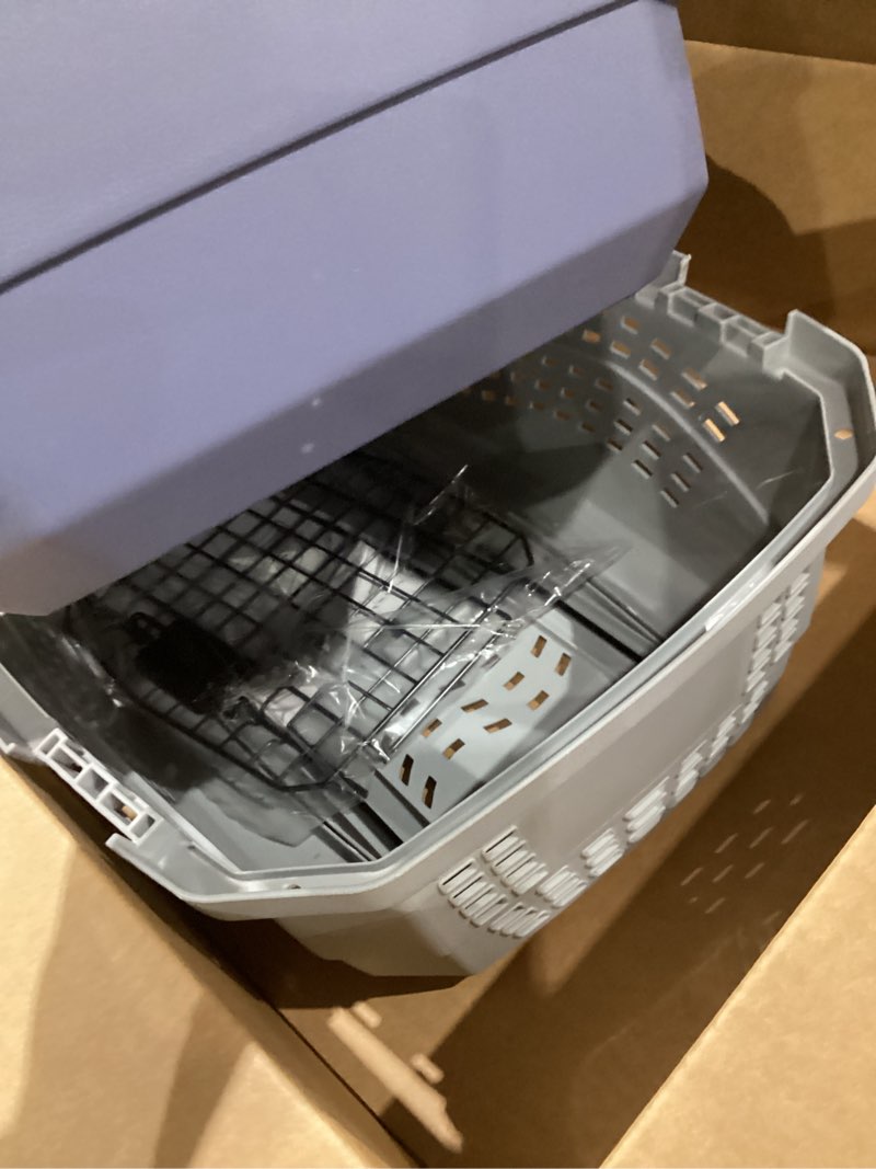 Condition photo showing Good Condition for amazon basics 2-door top-load hard-sided dogs, cats pet travel carrier, gray & blue, 22.8"l x 15.0"w x 13.0"h gray & blue 22.8"l x 15.0"w x 13.0"h