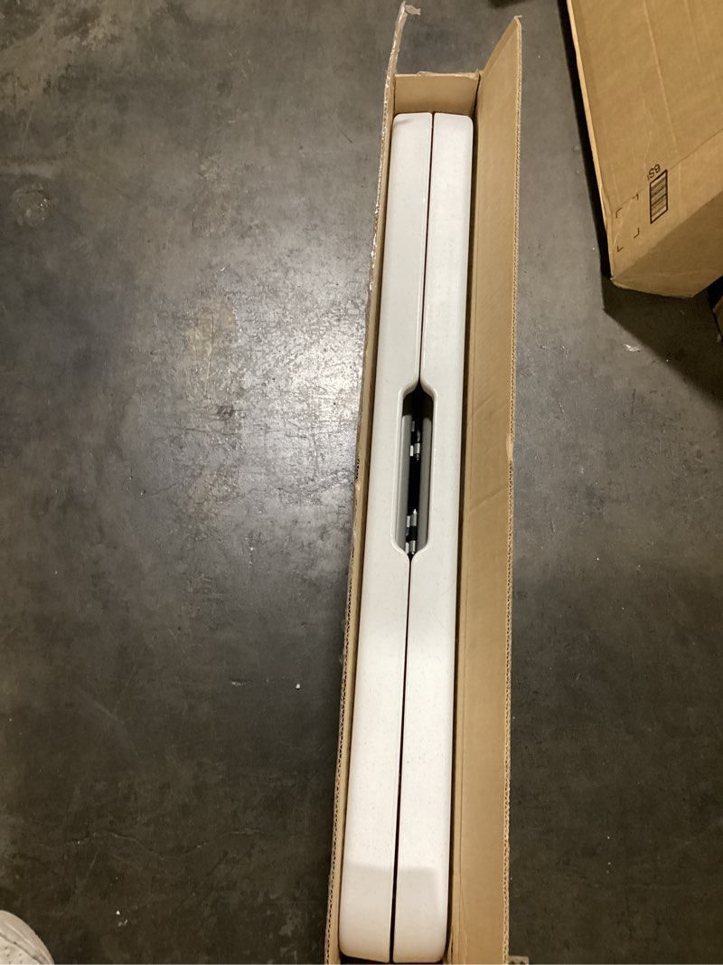 Condition photo showing Good Condition for 34" Square Folding Card Table, Fold-in-Half Utility Dining Portable Table Heavy Duty HDPE White Plastic Foldable with Carrying Handle Indoor Outdoor for Picnic, Camping, Party White 34IN?square)