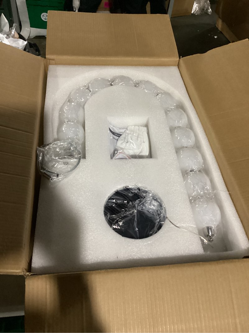 Condition photo showing Good Condition for modern chandeliers led dimmable light acrylic balls ceiling pendant lighting for living room dining room bedroom adjustable hanging lights 25 watts silver lamp silver 1 ring