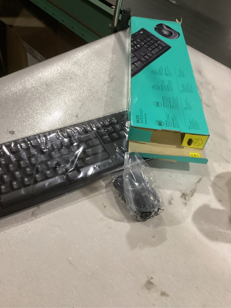 Condition photo showing New/Like New for Logitech MK270 Wireless Keyboard and Mouse Combo for Windows, 2.4 GHz, 8 Multimedia Keys, PC, Laptop, Wireless Keyboard Compact Mouse Combo - Black Black 1 Pack Combo