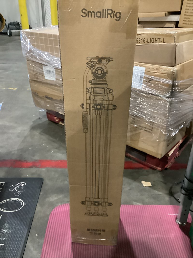 Condition photo showing New/Like New for SMALLRIG 73''/185cm Carbon Fiber Heavy Duty Video Tripod, Max Load 10kg (22lbs), Fluid Head with +85° to -78 Tilt Range, Compact Camera Tripod Weight 2.7kg(6lbs), Folded Height 87cm, AD-14-5441 Carbon Fiber Tripd