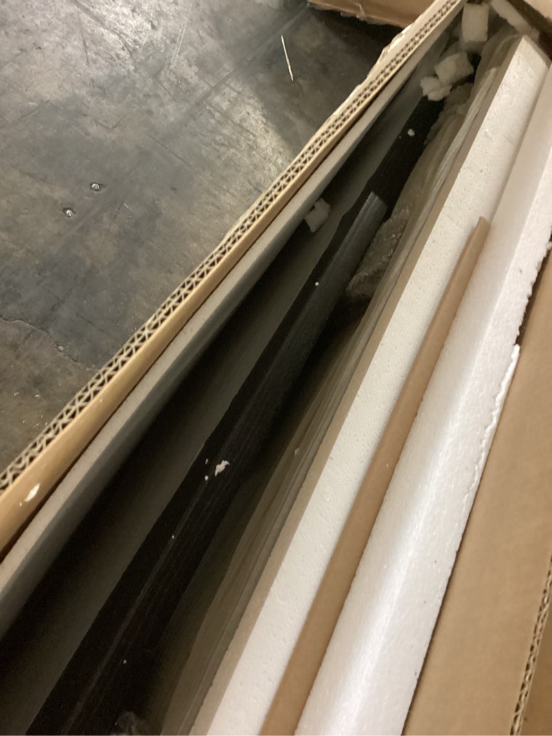 Condition photo showing New/Like New for Roundhill Furniture Athens Contemporary Replicated Wood Shelf Coffee Table in Black Finish