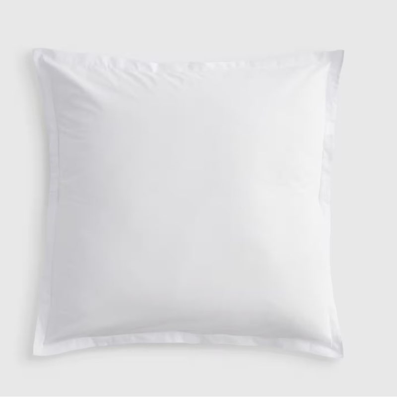  organic brushed cotton euro sham white 0.230 26”x26”