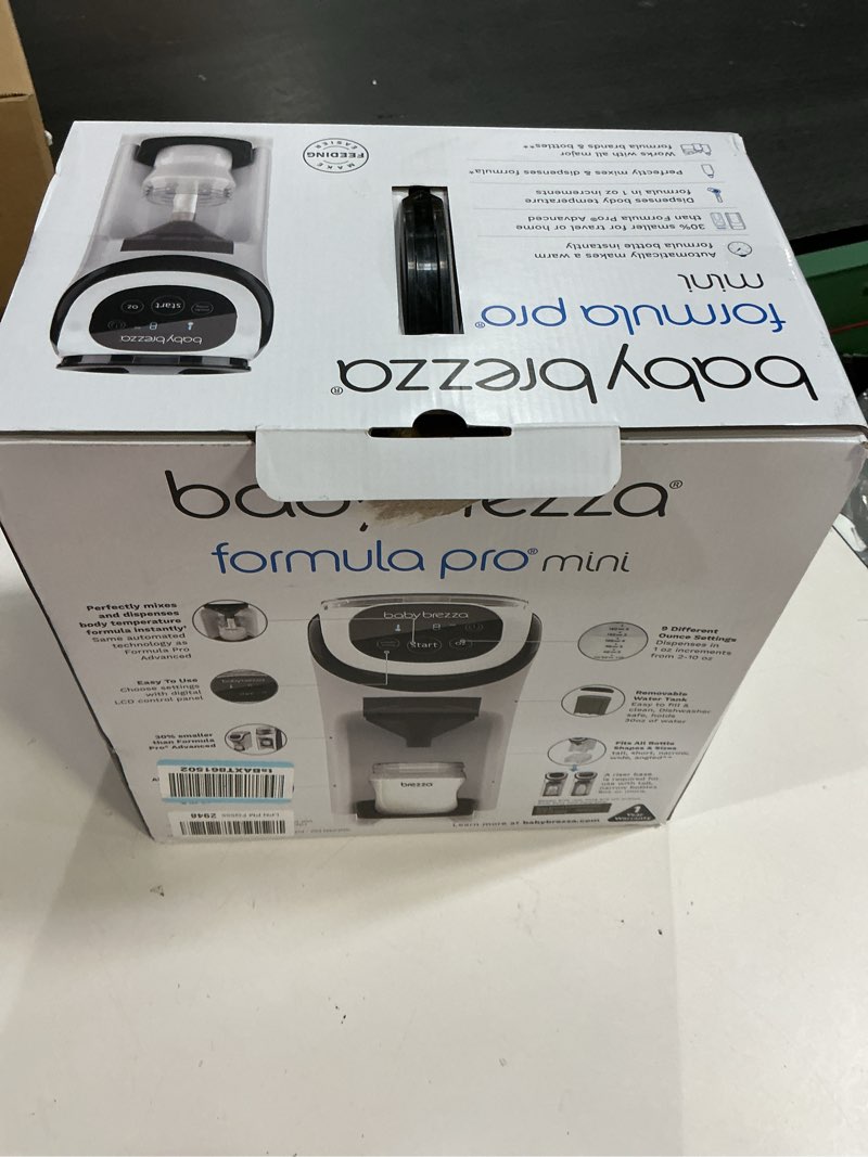 Condition photo showing New/Like New for Baby Brezza Formula Pro Mini Baby Formula Mixer Machine Fits Small Spaces and is Portable for Travel– Bottle Makers Makes The Perfect Bottle for Your Infant On The Go, White
