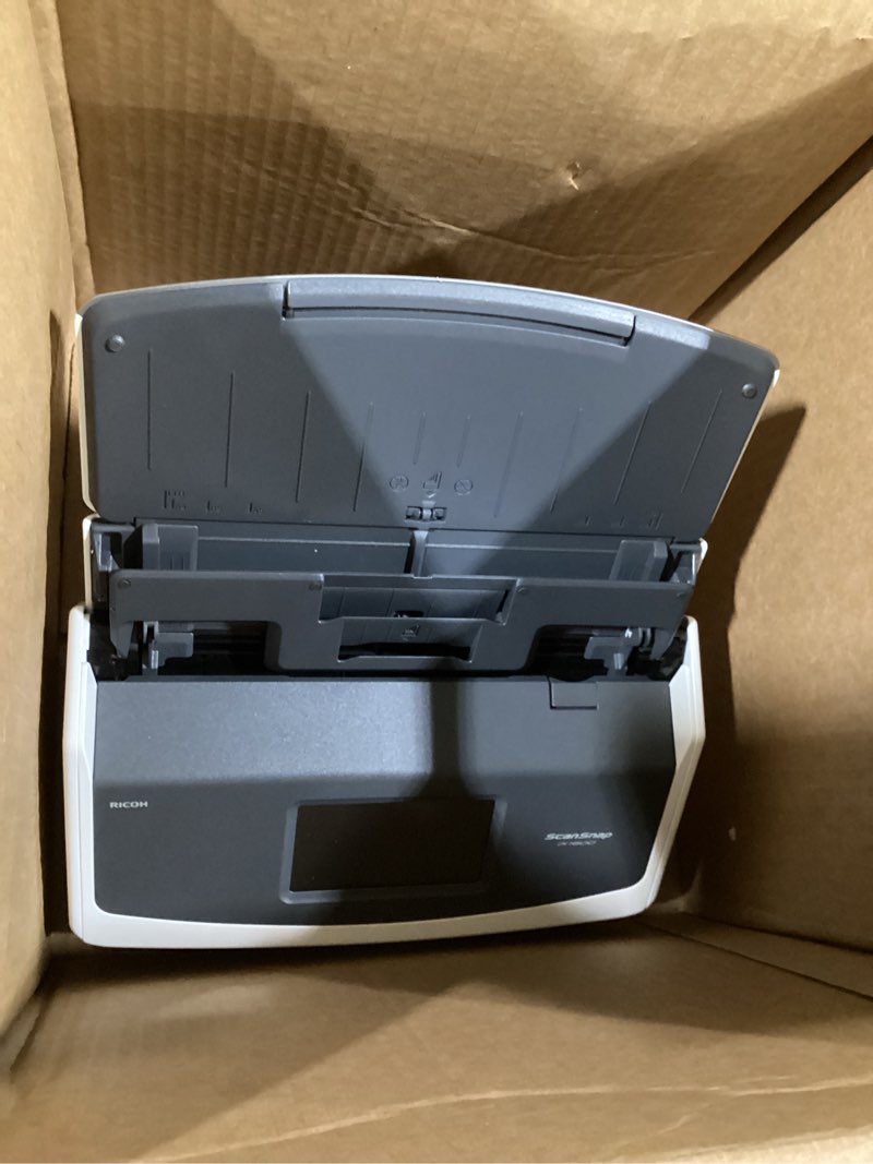 Condition photo showing As Is for ScanSnap iX1600 Wireless or USB High-Speed Cloud Enabled Document, Photo & Receipt Scanner with Large Touchscreen and Auto Document Feeder for Mac or PC, White ScanSnap iX1600 White