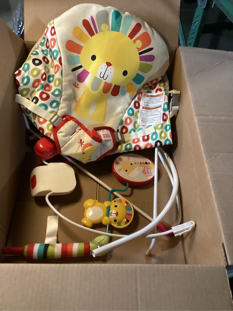 Condition photo showing Good Condition for Bright Starts Portable Baby Bouncer Soothing Vibrations Infant Seat with Removable-Toy-Bar, 0-6 Months 6-20 lbs (Playful Pinwheels)