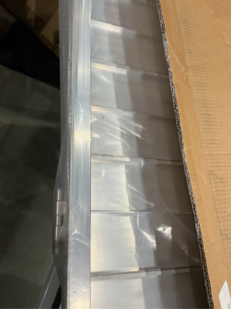 Condition photo showing Good Condition for vnn portable wheelchair ramp 3ft, non-slip aluminum ramps for wheelchairs for home, handicap wheelchair ramps for home steps, aluminum loading dock plates, doorways, curbs, stairs aluminum 3ft (usable height 3-9 inch)