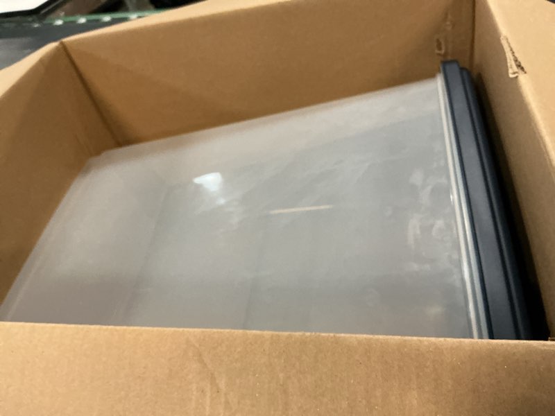 Condition photo showing Good Condition for iris usa dog food storage container 38 lb, airtight large pet food storage bin with wheels, for dog cat bird chicken food, holds up to 38 lbs, keep fresh, bpa free, made in usa, navy 38 lbs navy